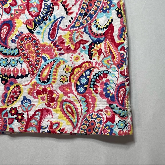Talbots Pink Paisley A Line Textured Mini Skirt Women's Size 4P - Picture 4 of 12